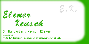 elemer keusch business card
